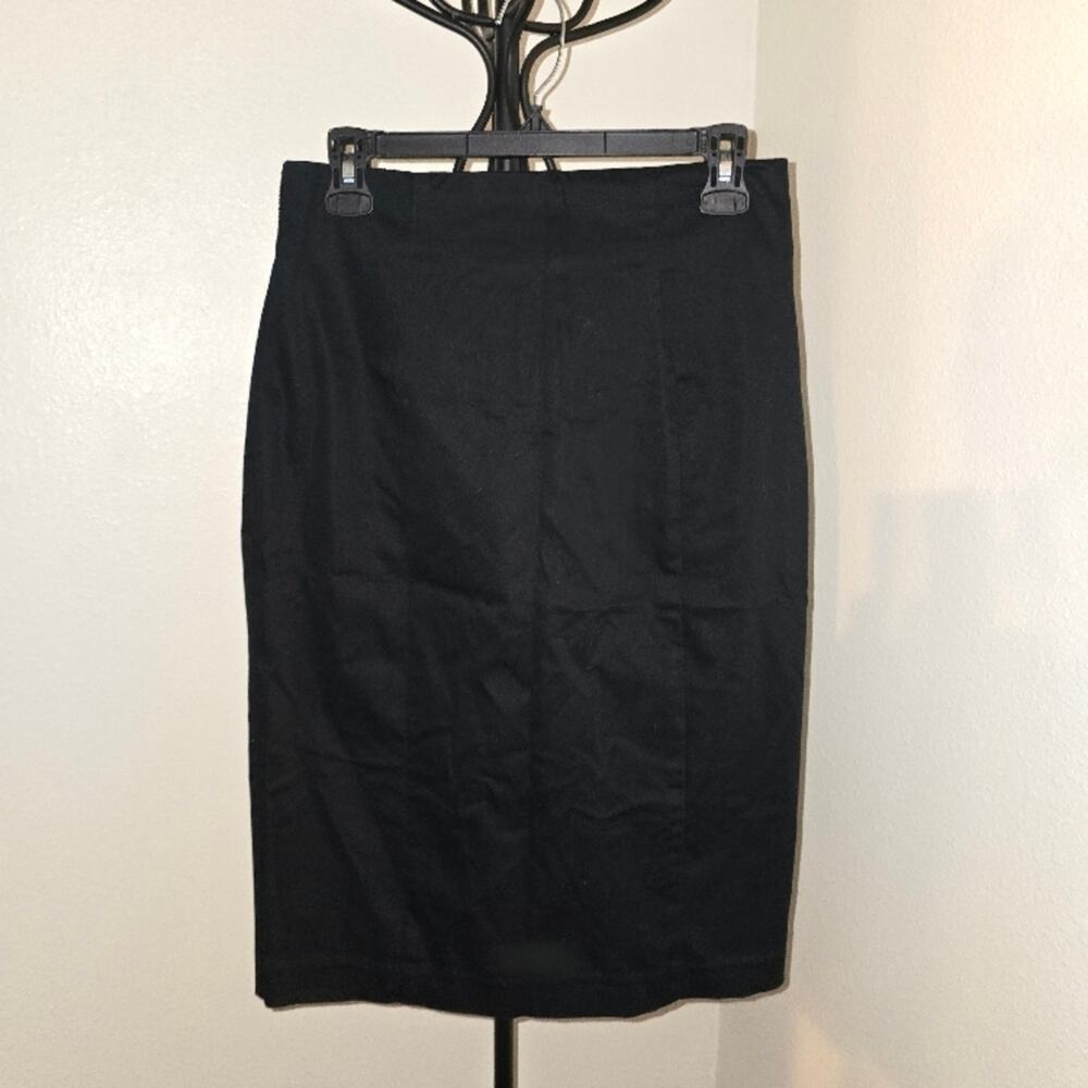 Worthington Classic Black Pencil Skirt Sz 8 GUC